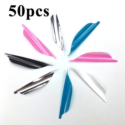 

50pcs 2 Composite Archery Spin Wings Vanes Spiral Fletches DIY Bow Hunting