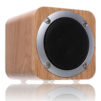 

Retro Bluetooth Speaker Portable Wireless Wooden Bluetooth Speaker WTF Card Slot