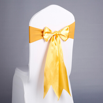 

Chair Sash Bow Elastic Chair Ribbon Back Tie Bands for Wedding Party Ceremony Banquet