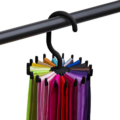

〖Follure〗Rotating Tie Rack Adjustable Tie Hanger Holds 20 Neck Ties Tie Organizer For Men