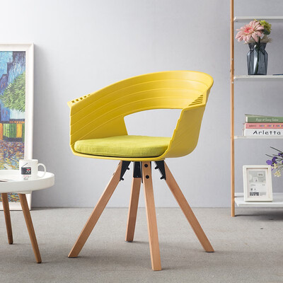 

QUWEIXIONG Wooden leg padded Eames 4 handles Home Sleek minimalist 11832