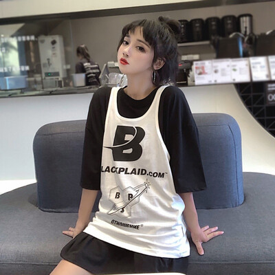 

Summer Womens Fashion Casual Vest Letter Print Tank Top T Shirt Tops