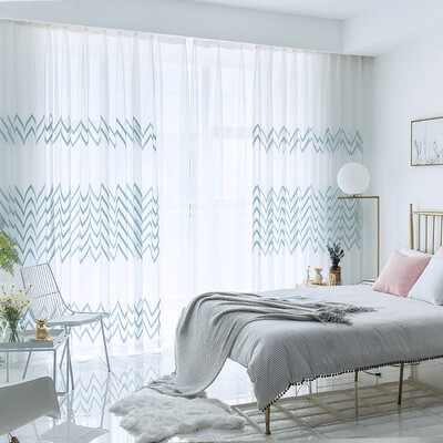 

XINJINGANYIJIA Nordic style white window screen curtains simple 15530