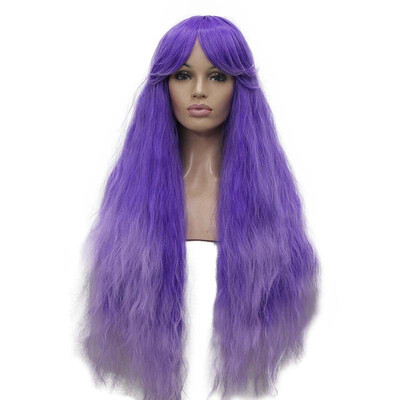 

StrongBeauty Long Wavy Purple Mixed Light Purple Dot Skin Top Cosplay Wig