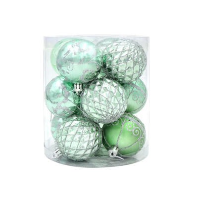 

Glitter Christmas Ball Set Hanging Christmas Tree Ornaments Painting Ball Xmas Decorations
