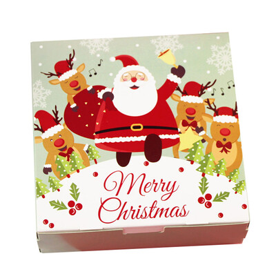 

1PC Santa Claus Deer Festival Favor Paper Candy Box DIY Gift Boxes Christmas New Year Party Candy Box
