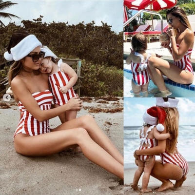

Womens Girl Family Matching Swimsuit Swimwear One-piece Bikini Bathing Suit Hot