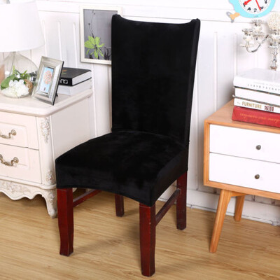 

Stretch Fox Velvet Fabric Dining Room Wedding Kitchen Home Chair Seat Covers 11 Colors Available