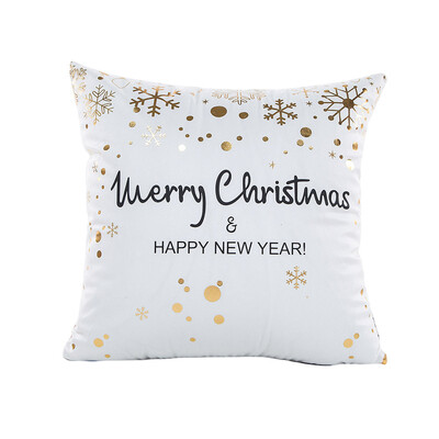

〖Follure〗Gold Foil Printing Pillow Case Sofa Waist Throw Cushion Cover Home Decor A