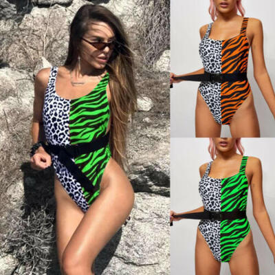 

Womens Sexy One Piece Swimsuit Animal Printed Leopard Bikini Monokini Swimwear