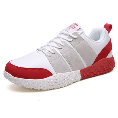

Mens Shoes Breathable Sneakers Light Sports Casual Shoes Fashion Running Shoes Red Black Size 39-44