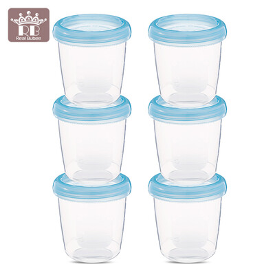 

RealBubee 6pcs Reusable Baby 6oz 180ml Breast Milk Storage Cups