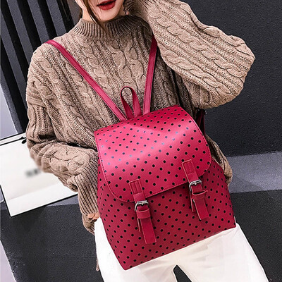 

Tailored Women Wave Point Backpack Shoulder School Book Travel Handbag Rucksack Bags