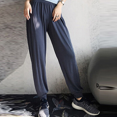 

Women Casual Solid Stretch High Waist Loose Pants Sport Long Pants