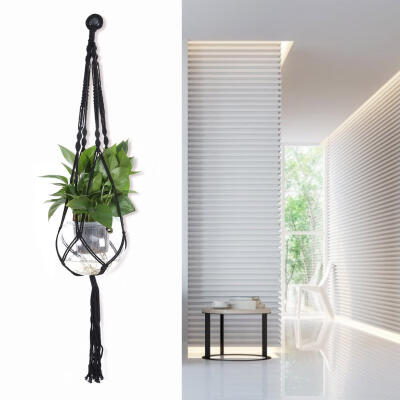 

Greensen 100cm Woven Cotton Rope Flower Plant Pot Holder Legs Hanging Rope Baskets Net Pocket