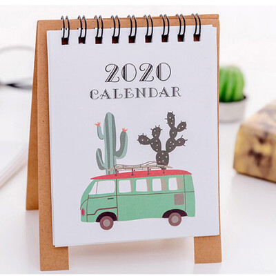 

Siaonvr 2020 Cute Cartoon Mini Table Desk Calendar memorandum Plan Calendar
