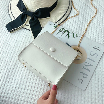 

2019 new wave Korean version of the simple temperament chain small square bag female fresh fashion casual wild shoulder Messenger bag