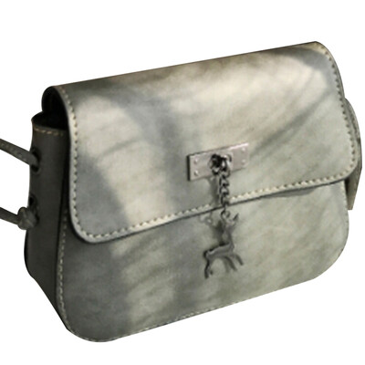 

Deer Pendant Women Leather Shoulder Bag Girl Small Shoulder Bag Pu Cross Body Bag