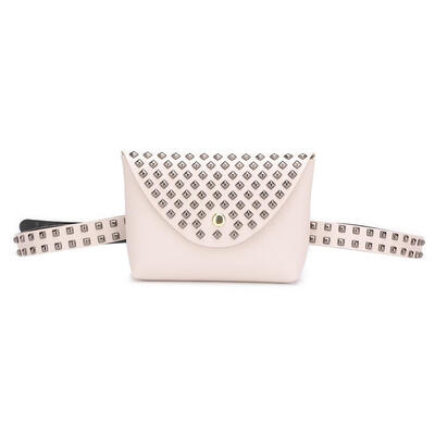 

Women Rivets Waist Pack Punk Style Chest Bag PU Flap Messenger Bags