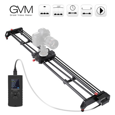 

GVM GP-120QD 120cm39ft Carbon Fiber Motorized Camera Track Slider Dolly Video Rail Support Time Lapse Video Shot Follow Focus Au