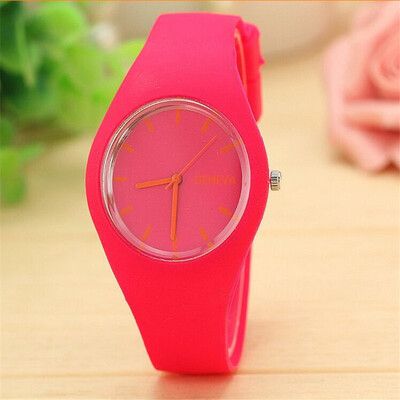 

Geneva watch thin section jelly watch sports watch candy color silicone strap Europe&the United States explosion models