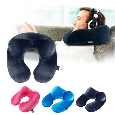 

Random ColorU-Shape Travel Pillow for Airplane Inflatable Neck Pillow Travel Accessories 4Colors Comfortable Pillows for Sleep H