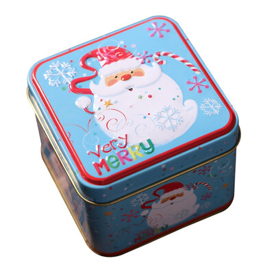 

Embossing Christmas Tinplate Empty Tins Candy Cookie Gift Storage Container Christmas Holiday Decorative Box