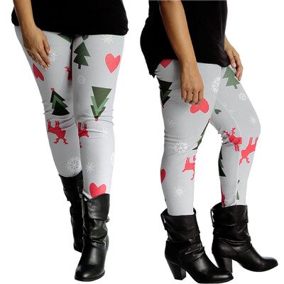 

Tailored Womens Santa Claus Print Tighten High Waist Pencil Pants Trousers