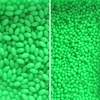 

100 PCSSet Oval Shaped Luminous Glow Fishing Beads Floating Lure Tackles Tools