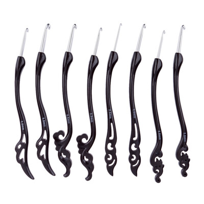 

8pcs Soft Handle Needles Knit Weave Craft Yarn Aluminum Crochet Hooks Set