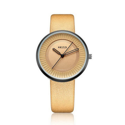 

KEZZI Simple Leather Men Quartz Watches Mens Clock Wristwatch