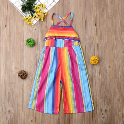 

Fashion Striped Toddler Kid Baby Girl Romper Harem Pants Jumpsuit Outfit Clothes