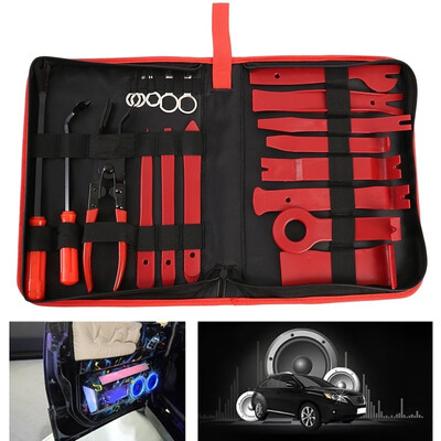 

19Pcs Plastic Car Radio Door Clip Panel Trim Dash Audio Removal Pry Kit Tool Set