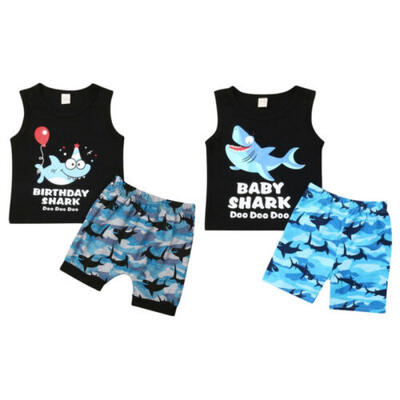 

US Summer Toddler Kid Baby Boy Clothes T-shirt Top Shirt Shorts Pants Outfit Set