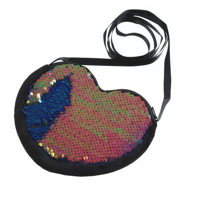 

Sequins Heart Shoulder Messenger Handbags Flannel Women Kids Crossbody Bags