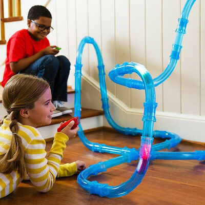 

Siaonvr 37PCS DIY Remote Control Anti Gravity Rocket Car Tubular-Racing-Pipes Track Toys