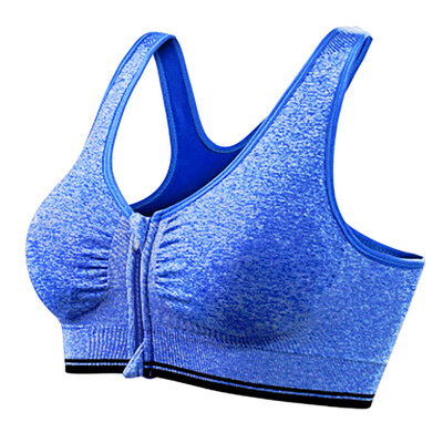 

Toponeto Women Zip Front Sports Bra Wireless Post Surgery Bra Active Yoga Sport Yoga Bra