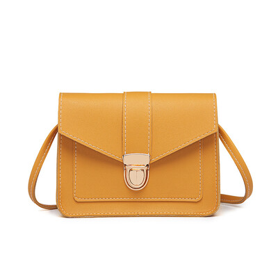 

Small Crossbody Bags For Women 2019 Mini PU Leather Shoulder Messenger Bag For Girl Yellow Bolsas Ladies Phone Purse T10