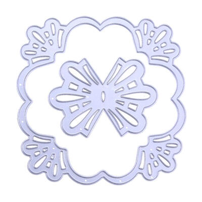 

2pcs Flower Frame DIY Cutting Dies Stencils Scrapbook Embossing Album Cards