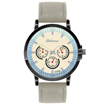 

Gobestart Fashion Leather Mens Quartz Watch Mens Watch Luxury Casual Watch Clock
