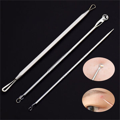 

〖Follure〗Stainless Steel Acne Three-Piece Acne Needle Set Acne Blackhead Acne Tool