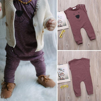 

Newborn Infant Baby Boy Girl Bear Romper Toddler Jumpsuit Bodysuit Clothes