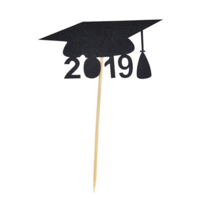 

10 Pieces Bamboo Stick Cupcake Toppers Graduation Cap Graduation Cupcake Topper Decoration For Home Party Shiny Beautiful