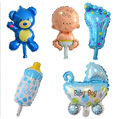 

5pcs Mini Balloon Set Baby Boy Girl Foil Balloon Birthday Party Decoration
