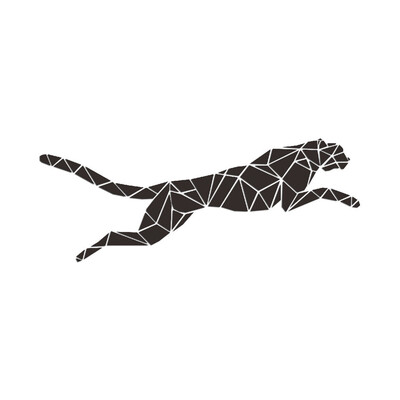 

Gobestart Geometric Leopard Acrylic Crystal Mirror Sticker Solid Green Wall Sticker