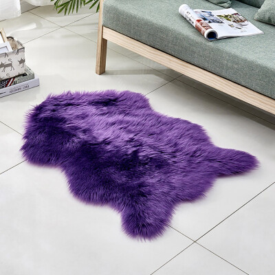 

Toponeto Wool Imitation Sheepskin Rugs Faux Non Slip Bedroom Shaggy Carpet Mats