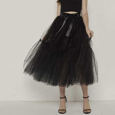 

Roseonmyhand Women Mesh Tulle Tutu Skirt Bridesmaid Princess Skirt Bubble Splice Skirt