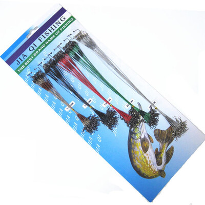 

Saidsome 100pcs Trace Wire Leader Stainless Steel Fishing Line Leaders With Snap & Swivel fishing bait fishing lure