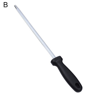 

Kitchen Chefs Knife Sharpener Steel Rod Handle Grinder Whetstone Sharpening Tool