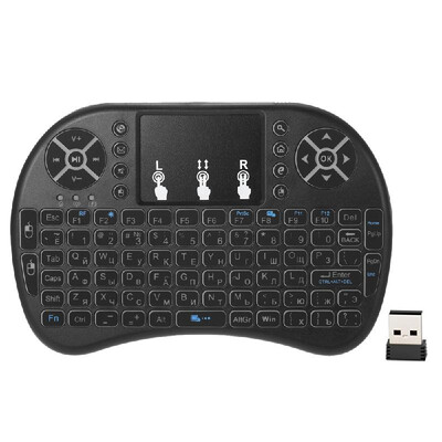 

Russian Backlit 24GHz Wireless Keyboard Touchpad Mouse Handheld Remote Control Backlight for Android TV BOX PC Notebook